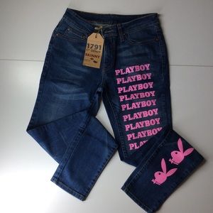 1791 Jeans with Playboy print